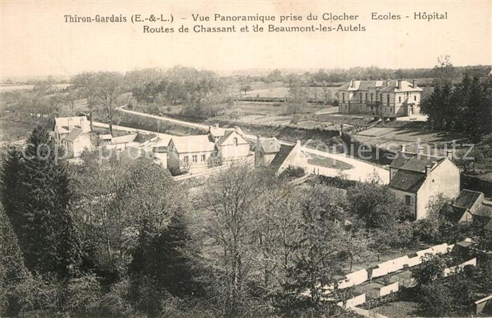 Thiron Gardais Panorama Clocher Ecoles Hopital