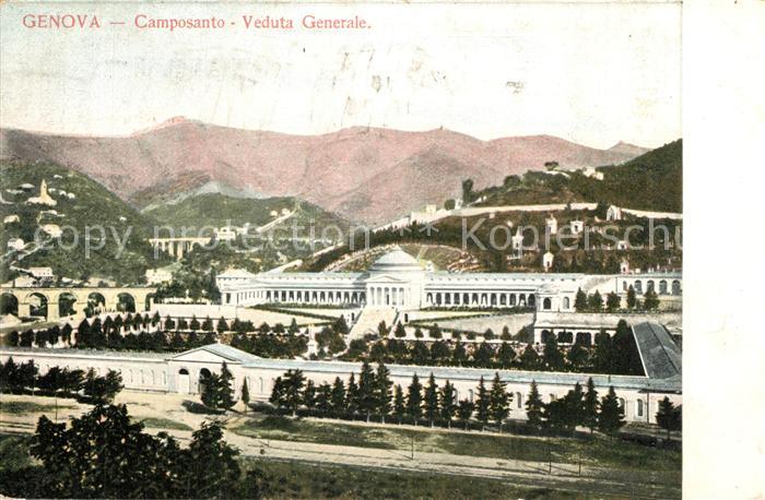Genova Genua Liguria Camposanto Veduta Generale