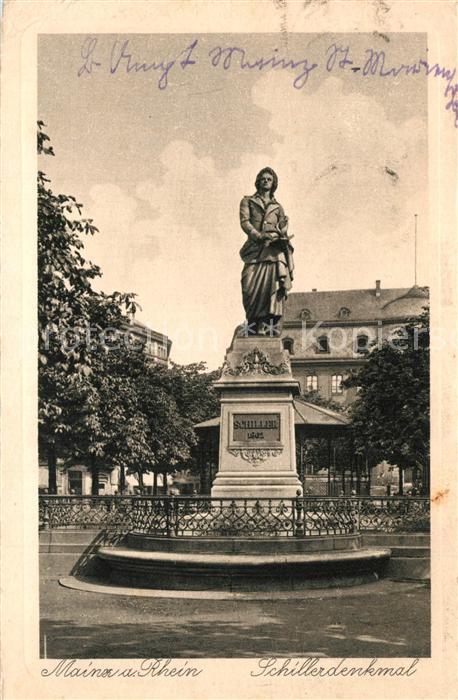 Mainz Rhein Schillerdenkmal
