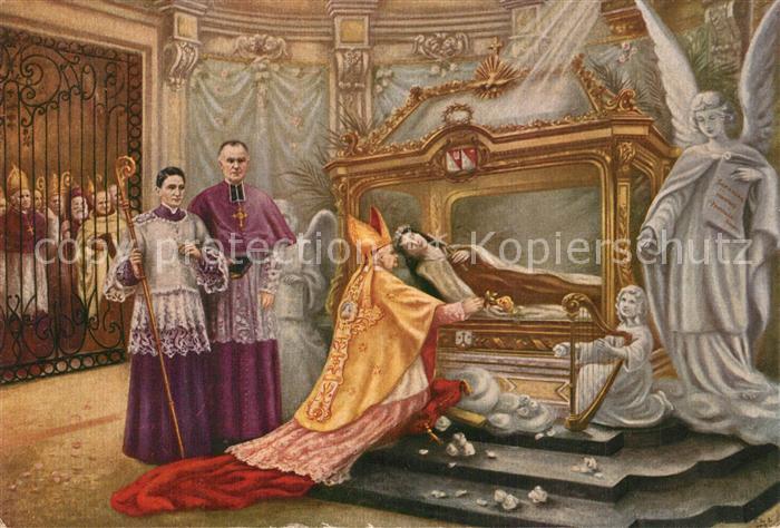 Kuenstlerkarte Carmel de Lisieux Chasse Ste Therese Cardinal Vico S.S. Pie XI.