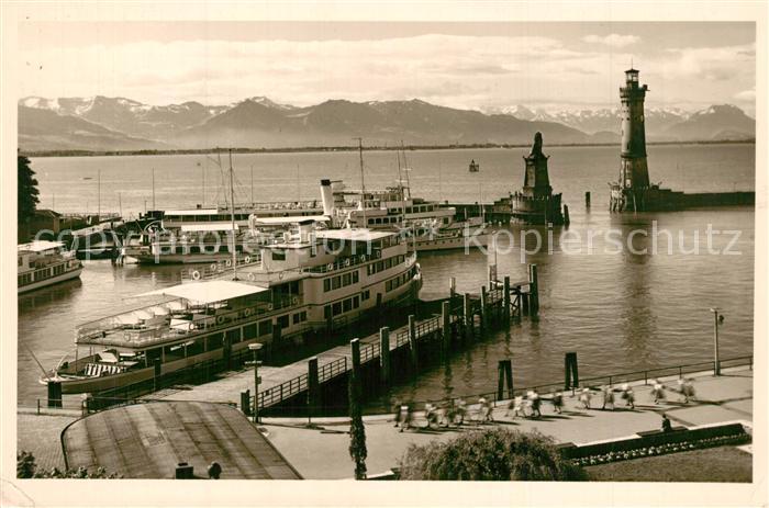 Motorschiffe Allg?u Lindau Bodensee Aussicht vom Hotel Lindauer Hof