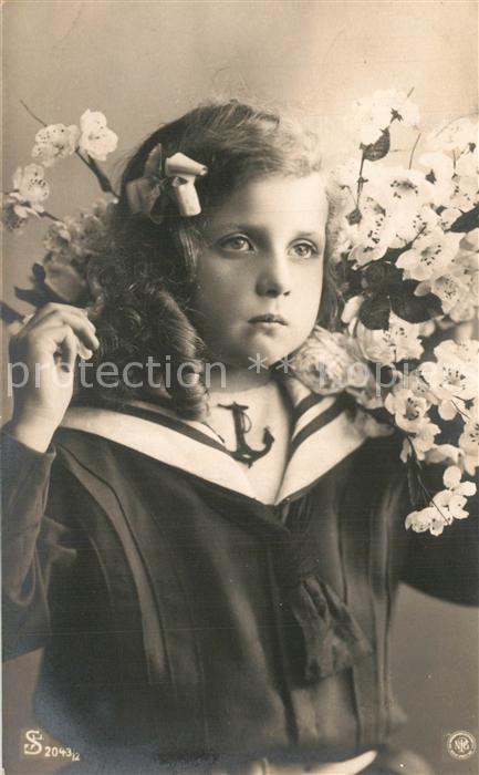 Foto NPG Nr. 2043/2 Kind M?dchen Blumen