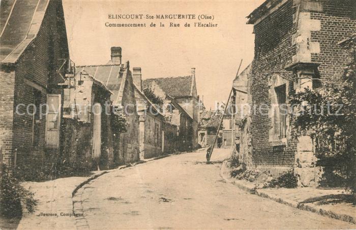 Elincourt-Sainte-Marguerite Commencement de la Rue de l'Escalier