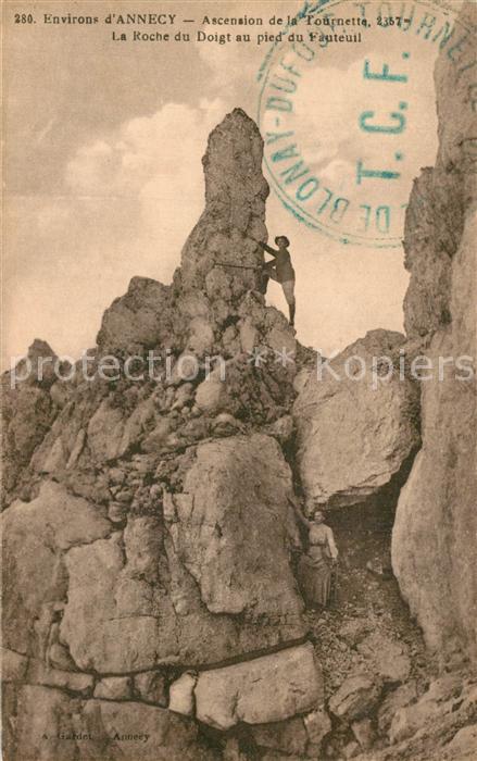 Klettern Bergsteigen Ascension de la Tournette Roche du Doigt Fauteuil Annecy