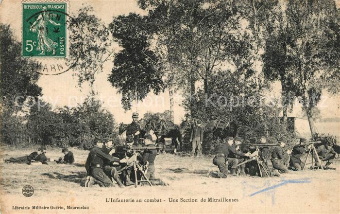 Militaria Frankreich Infanterie au Combat Section de Mitrail