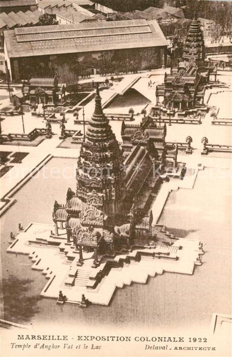 Exposition Coloniale Marseille 1922  Temple d Angkor Vat Lac