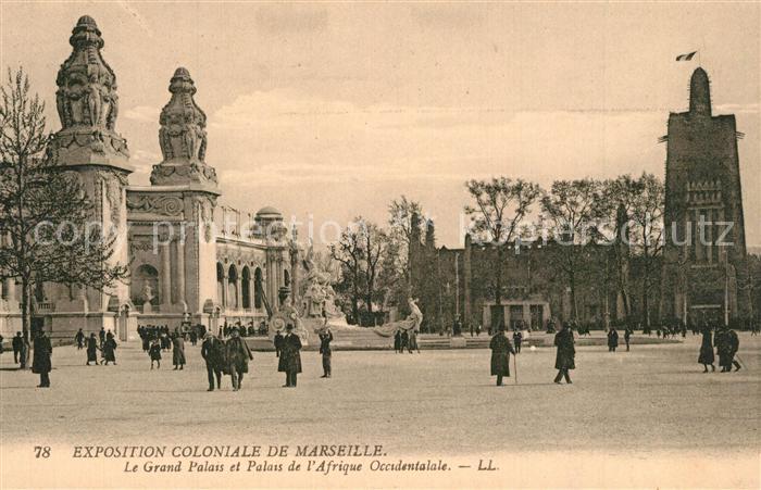 Exposition Coloniale Marseille 1922  Grand Palais Palais de l'Afrique Occide