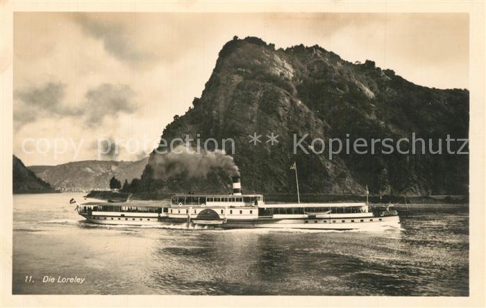 Dampfer Seitenrad Deutschland Loreley