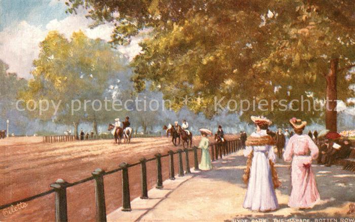 Verlag Tucks Oilette Nr. 7224 Hyde Park Parade Rotten Row