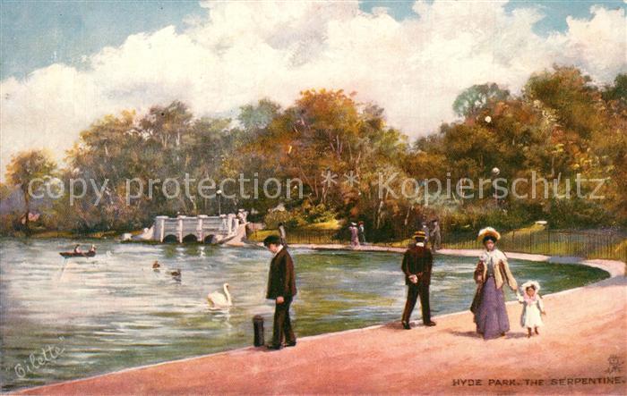 Verlag Tucks Oilette Nr. 7224 Hyde Park Serpentine London