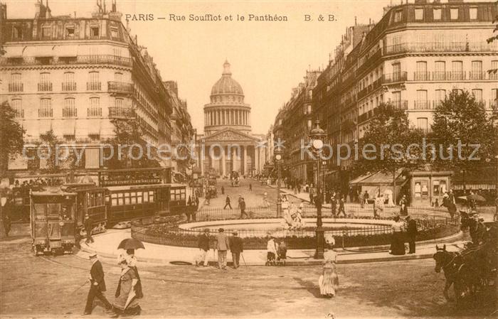 Strassenbahn Paris Rue Soufflot Pantheon