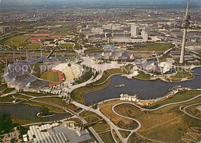 Olympia M?nchen Olympiapark Fliegeraufnahme