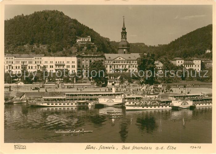Foto Hahn Nr. 13412 Seitenraddampfer Leipzig und M?hl