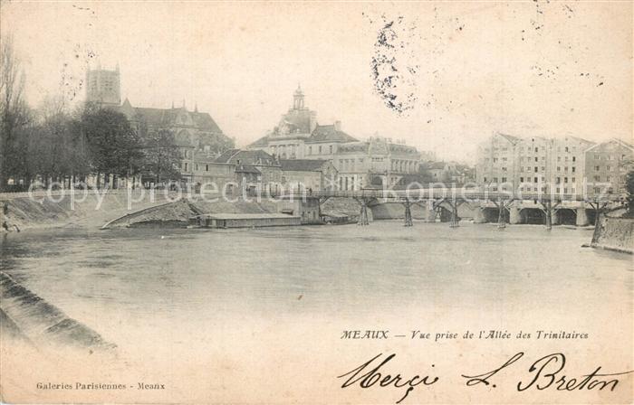 Meaux Seine et Marne Vue prise de l'Allée des Trinitaires