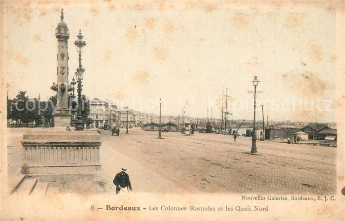 Bordeaux Les Colonnes Rostrales et les Quais Nord