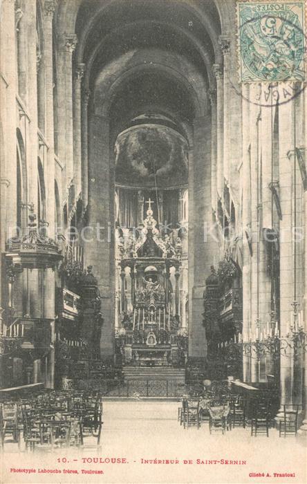 Toulouse Haute-Garonne Intérieur de l'Eglise Saint Sernin