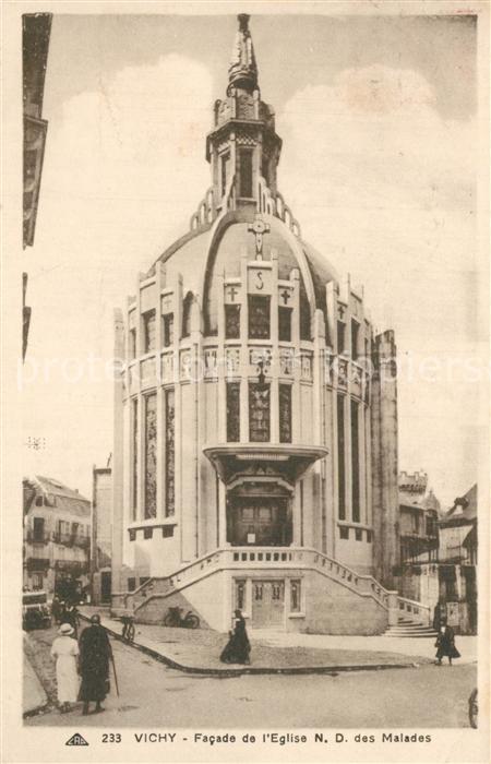 Vichy Allier Facade de l'Eglise Notre Dame des Malad