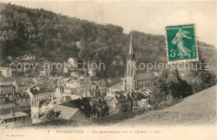 Plombieres-les-Bains Vosges Vue panoramique vers le Chonot