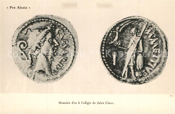 Alesia(Roman War) Alise-Sainte-Reine Monnaie d_or a l'effigie de Jules César