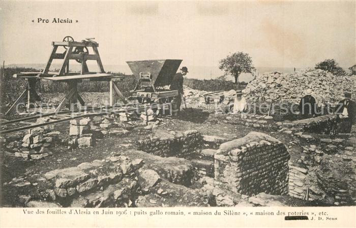 Alesia(Roman War) Alise-Sainte-Reine Vue des fouilles d Alesia en Juin 1906 Puit