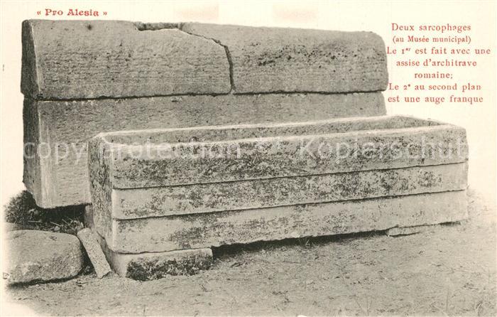 Alesia(Roman War) Alise-Sainte-Reine Deux sarcophages