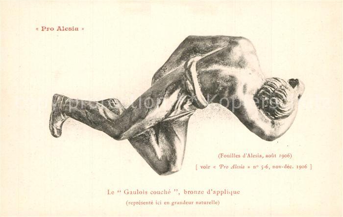 Alesia(Roman War) Alise-Sainte-Reine Le Coulois couché bronze d applique