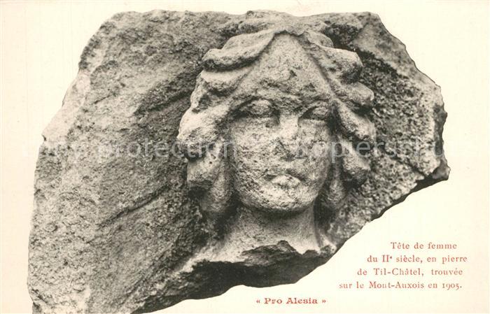 Alesia(Roman War) Alise-Sainte-Reine Tête de femme du IIe siècle Ausgrabunge
