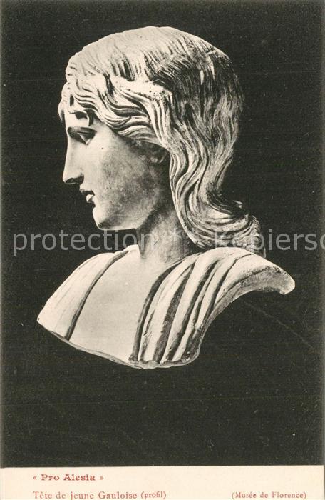 Alesia(Roman War) Alise-Sainte-Reine Tête de jeune Gauloise profil