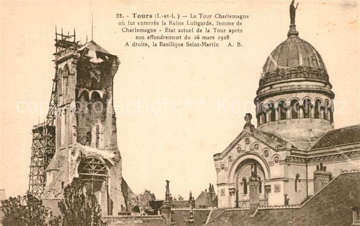Tours Indre-et-Loire La Tour Charlemagne Basilique Saint Martin