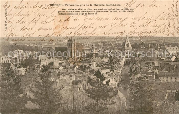 Dreux Panorama pris de la Chapelle Saint Louis
