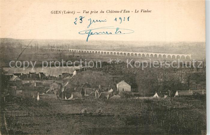 Gien 45 Vue prise du Chateau d Eau Viaduc