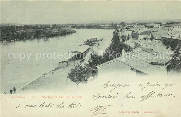Avignon Vaucluse Perspective du Rhône