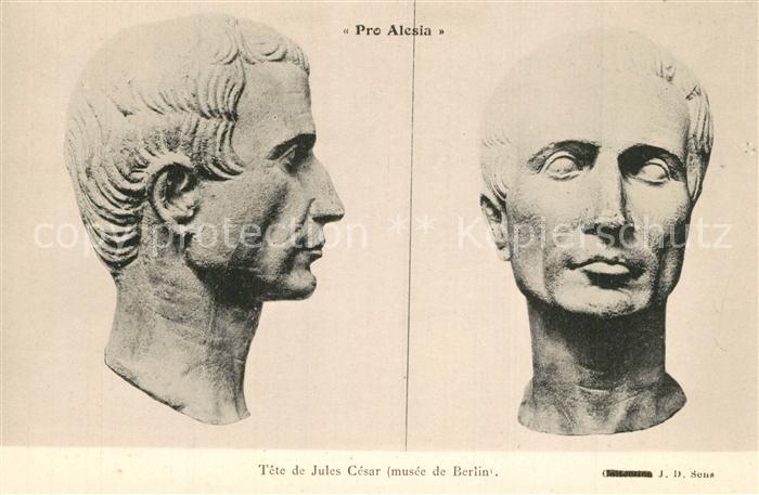 Alesia(Roman War) Alise-Sainte-Reine Tête de Jules César Musee de Berlin