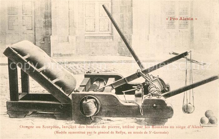 Alesia(Roman War) Alise-Sainte-Reine Onagre ou Scorpion lancant des boulets de p
