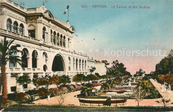 Menton Alpes Maritimes Le Casino et les Jardins