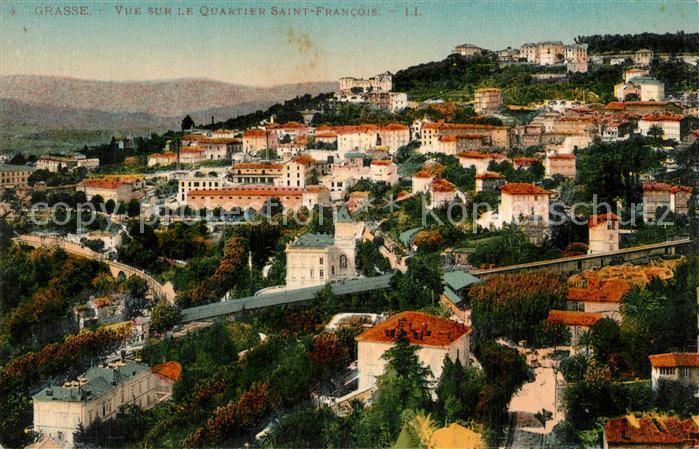 Grasse Alpes Maritimes Vue sur le Quartier Saint Francois