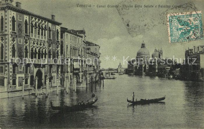 Venezia Venedig Canal Grande Chiesa della Salute e Palazzo Cavalli
