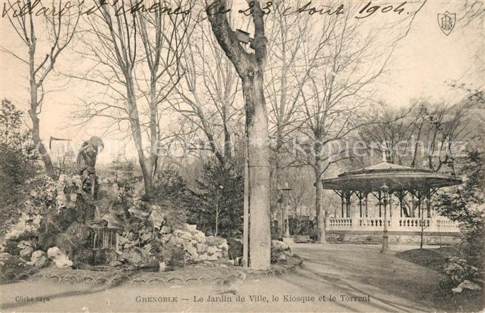 Grenoble Le Jardin de Ville le Kiosque et le Torrent