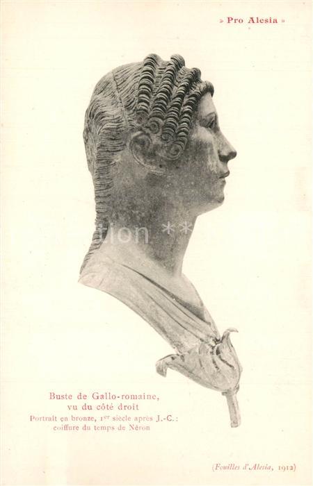 Alesia(Roman War) Alise-Sainte-Reine Buste de Gallo romaine vu du cote droit