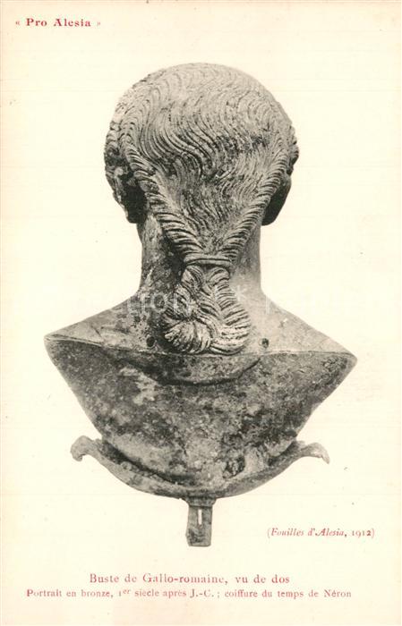 Alesia(Roman War) Alise-Sainte-Reine Buste de Gallo romaine vu de dos
