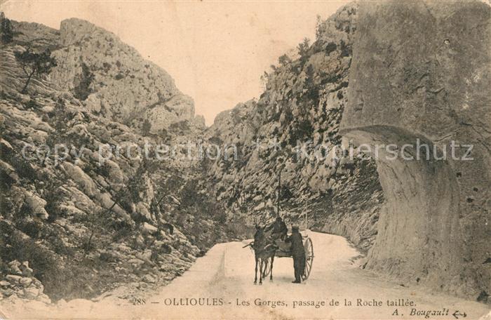 Ollioules Les Gorges passage de la Roche taillee
