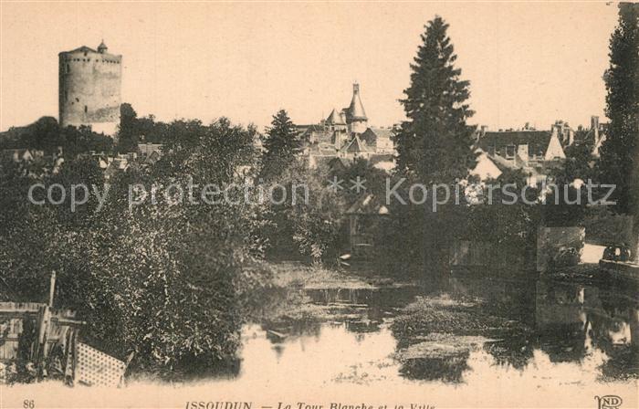 Issoudun Indre La Tour Blanche et la Ville