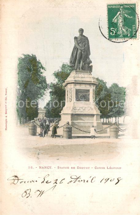 Nancy Lothringen Statue de Drouout Cours Leopold