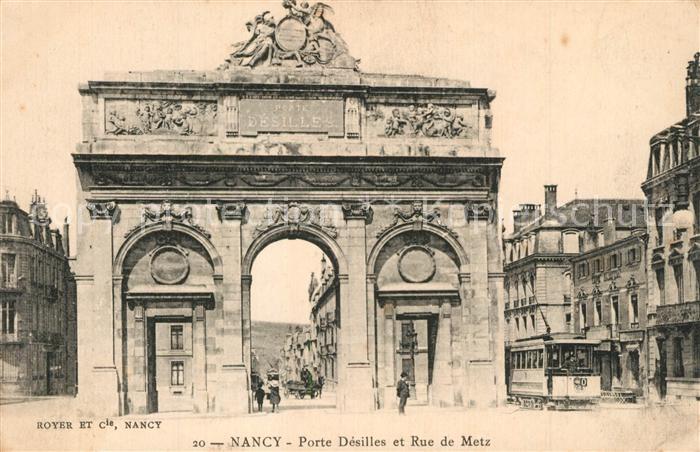 Nancy Lothringen Porte Desilles et Rue de Metz