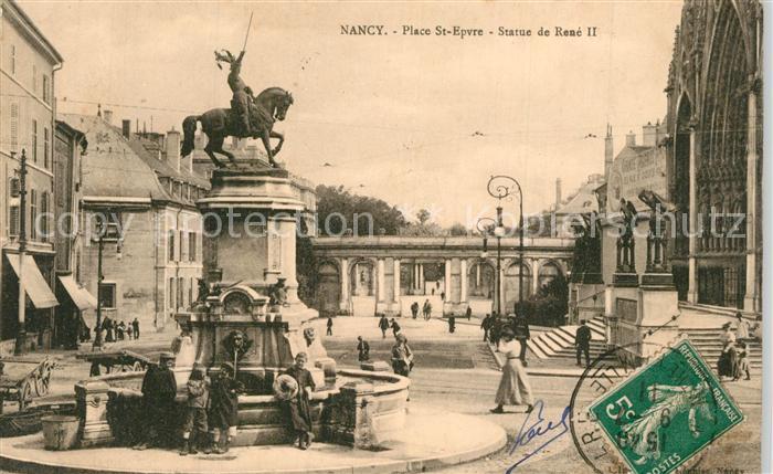 Nancy Lothringen Place St Epvre Statue de Rene II