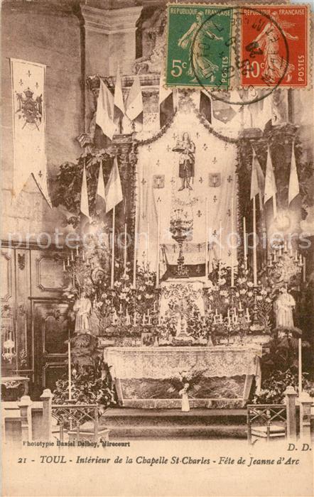 Toul 54 Interieur de la Chapelle St Charles Fete de Jeanne d Arc