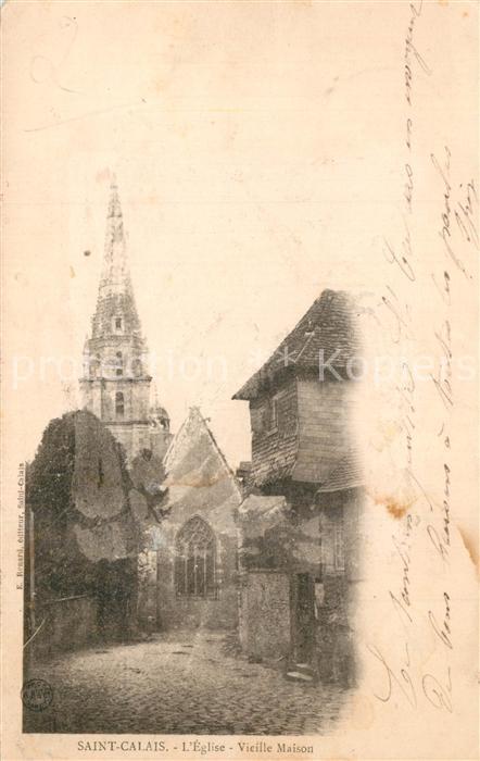 Saint-Calais Sarthe Vieille maison Eglise