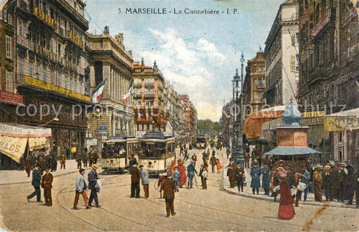 Marseille Bouches-du-Rhone La CanneBiere Tram