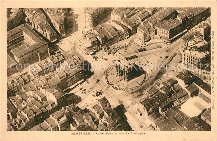 Marseille Bouches-du-Rhone Porte d_Aix et Arc de Triomphe vue aéri