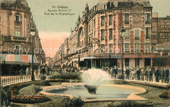 Orleans Loiret Square Albert Ier Rue de la République